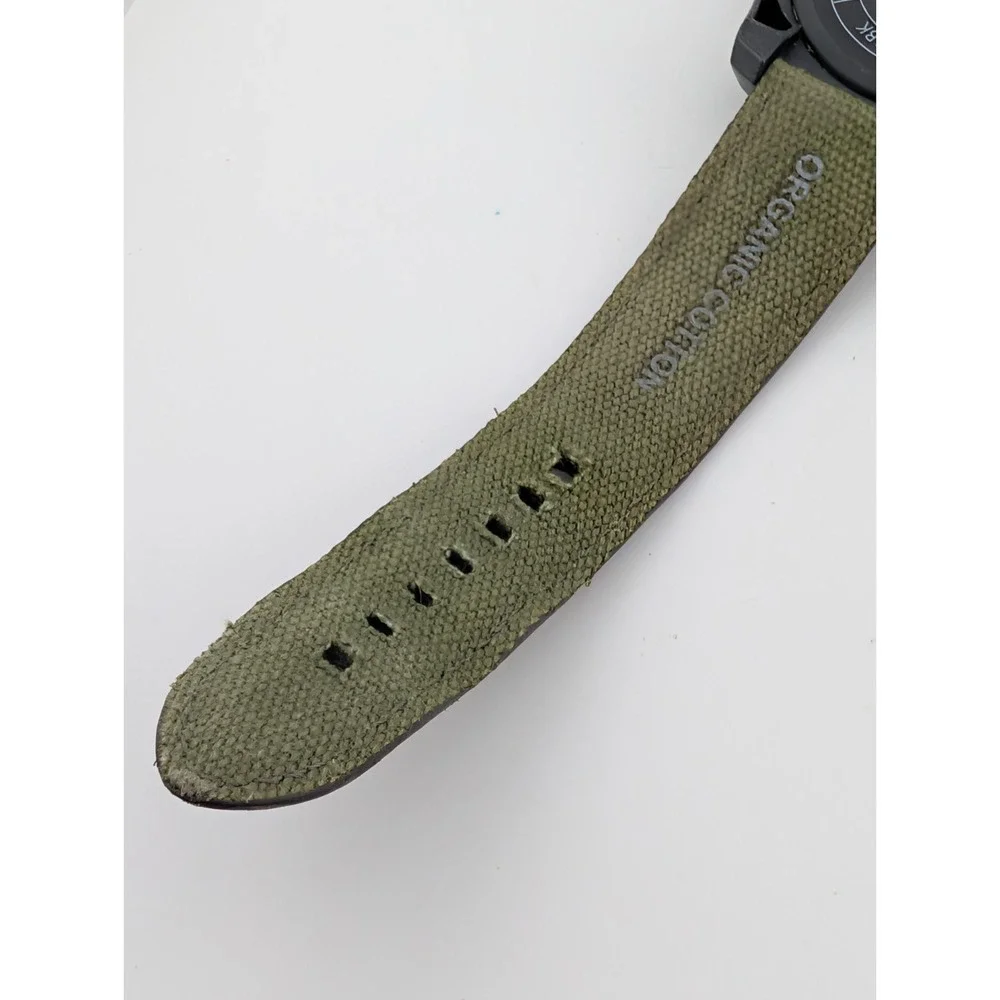 Sprout Corn Resin Case Biodegradable Unisex Watch Green Canvas Band- New Battery